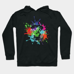 Paint Splatter Lion Hoodie